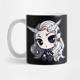 Fantasy demon with horns and cool hair Mug